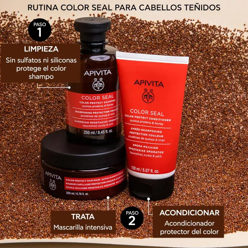 APIVITA - ACONDICIONADOR SELLADOR DEL COLOR con quinoa y miel (150ml)